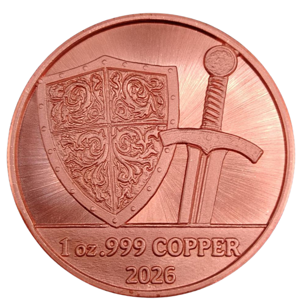 Knight Series – Templar Commander 1 oz .999 Copper Round 2026 - Image 8