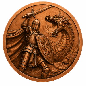 The Dragon Slayer – 1 oz .999 Copper Round (2026) - Pre-Order