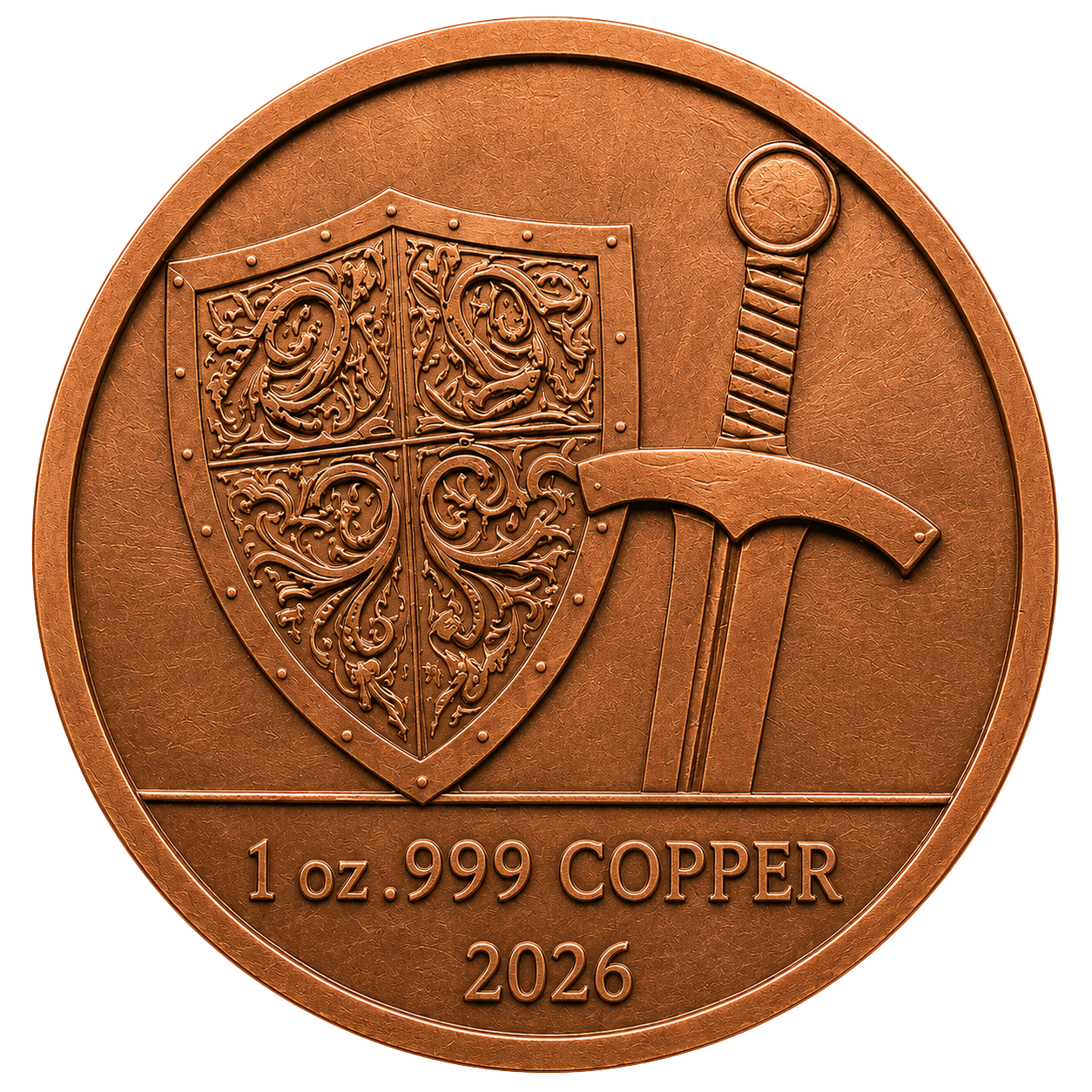 The Dragon Slayer – 1 oz .999 Copper Round (2026) - Pre-Order - Image 4