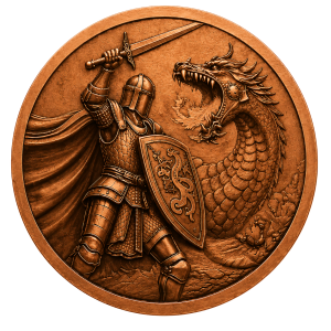 The Dragon Slayer – 1 oz .999 Copper Round (2026) - Pre-Order