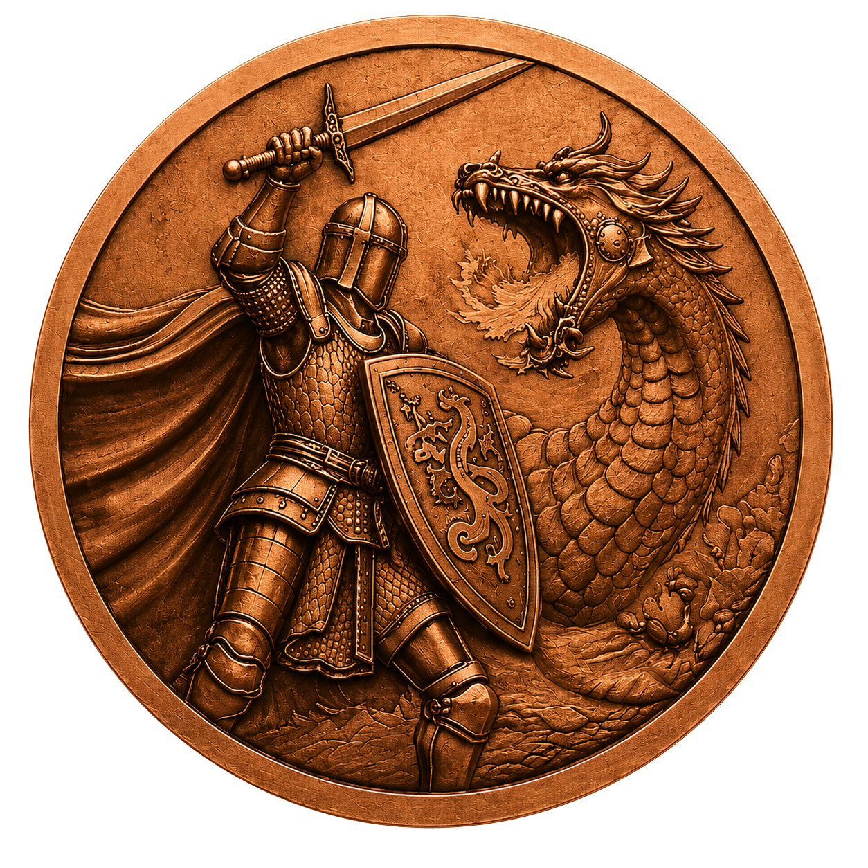 The Dragon Slayer – 1 oz .999 Copper Round (2026) - Pre-Order