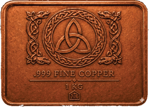 Longship Copper Bar, 1KG Copper Bar, Viking Copper Bar, .999 Fine Copper